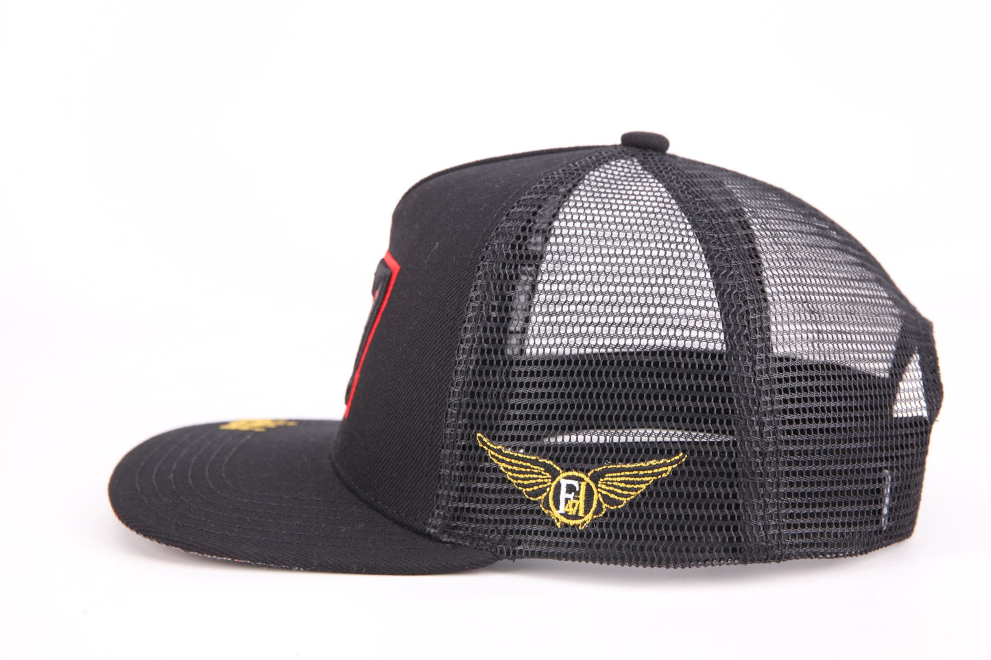 Black and Red Paisley Snapback Cap