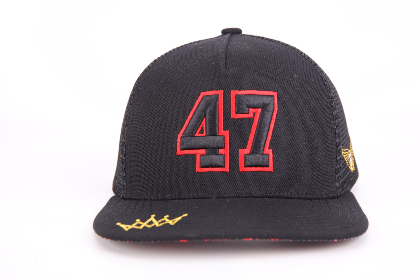 Black and Red Paisley Snapback Cap