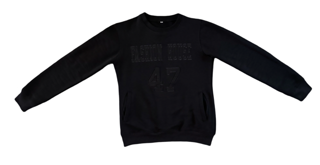 Black On Black Crewneck Sweater w/ Pockets