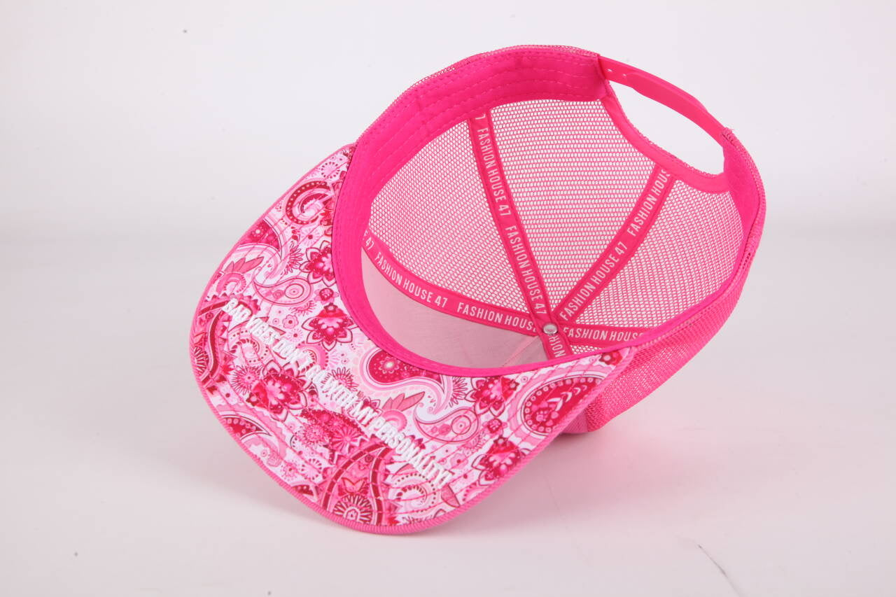 Pink Paisley Snapback Cap